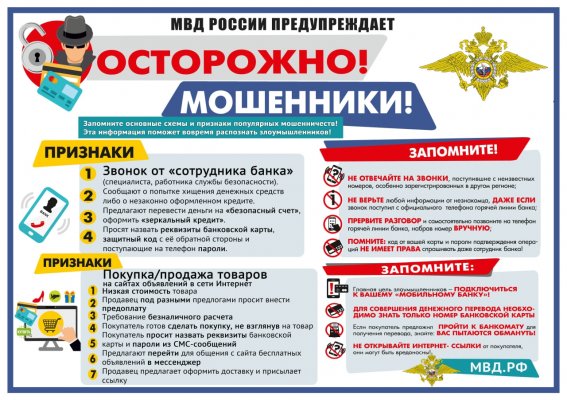 ОСТОРОЖНО, МОШЕННИКИ!